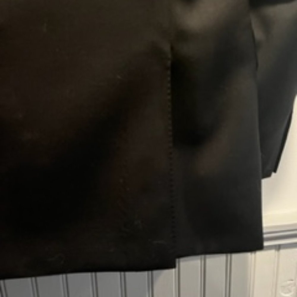 Canali Suit Jacket. Solid Black Wool Three Button. - image 6